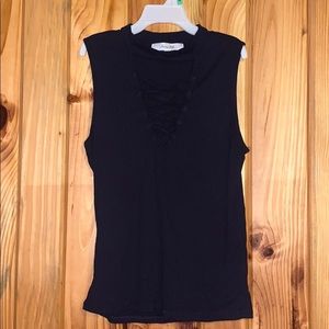 🌸Navy blue crop top